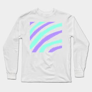 Colorful watercolor stripes art design Long Sleeve T-Shirt